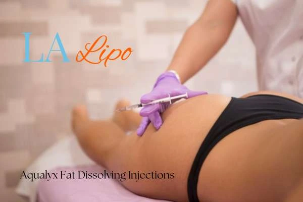 Woman having fat dissolving injections Romsey on thighs