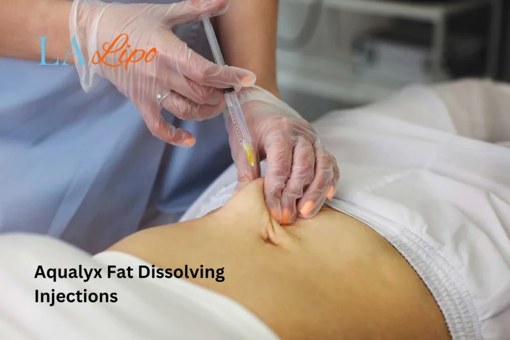 woman having fat dissolving injections Romsey in the stomach