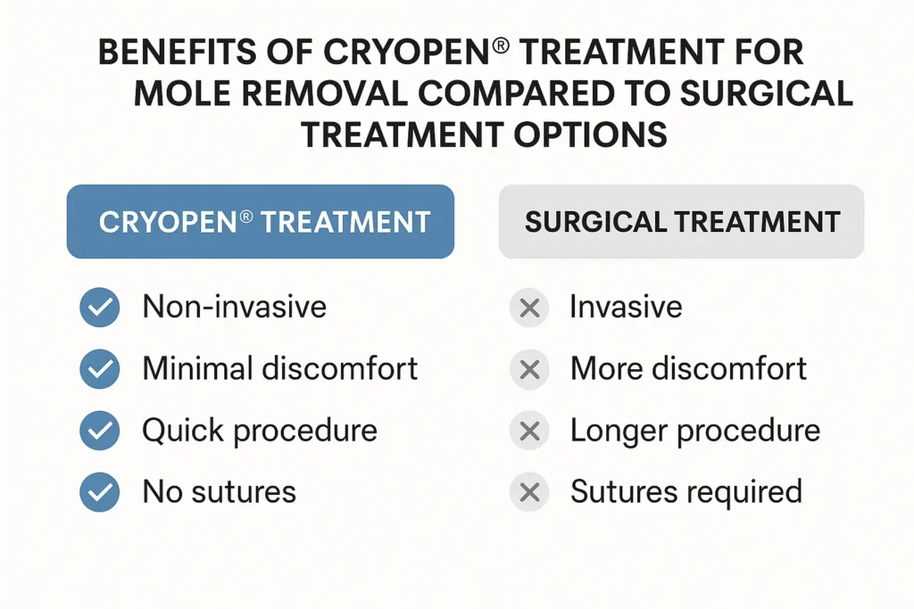 Benefits of professional mole-removal assessment at LA LIPO Romsey