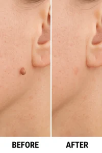 Skin tags removal Romsey before and after