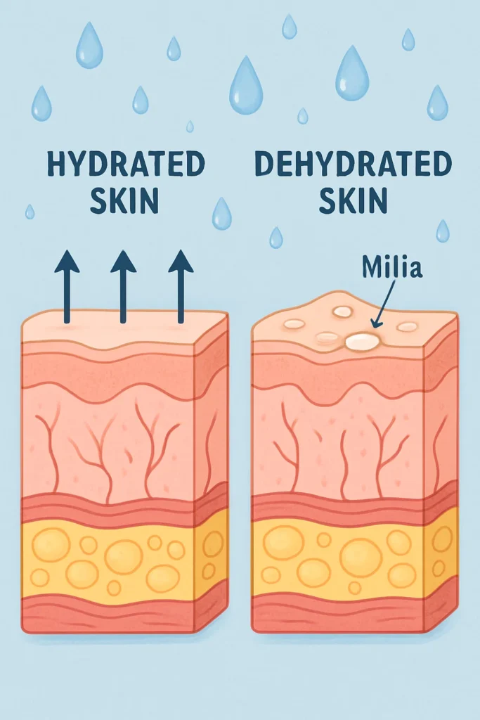 The importance of hydration and milia production Romsey