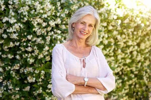 Older woman happy with urinary incontinence treatment Romsey